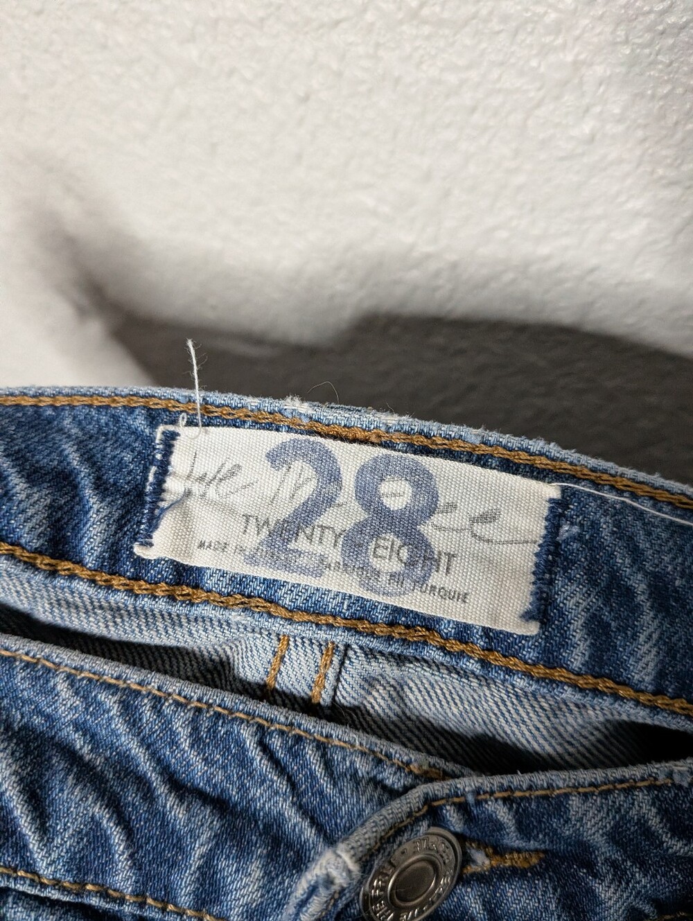 We The Free Blue New Dawn Distressed Destroyed Hippie Boho Flare Jeans 28 - Picture 6 of 8